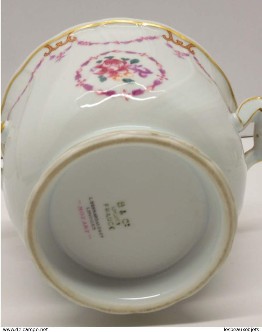 -JOLI CACHE POT PORCELAINE BERNARDAUD & Cie Modèle MOZART COLLECTION  E - Limoges (FRA)