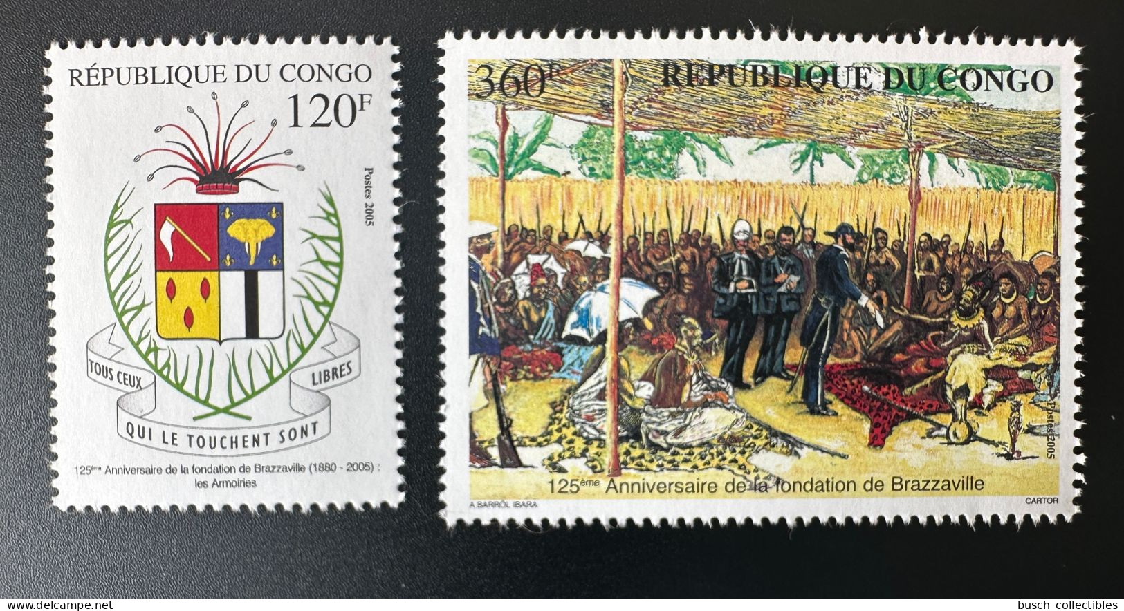 Congo Kongo 2005 Mi. 1776 - 1777 125ème Anniversaire De La Fondation De Brazzaville Armoirie Coat Of Arm - Nuevas/fijasellos