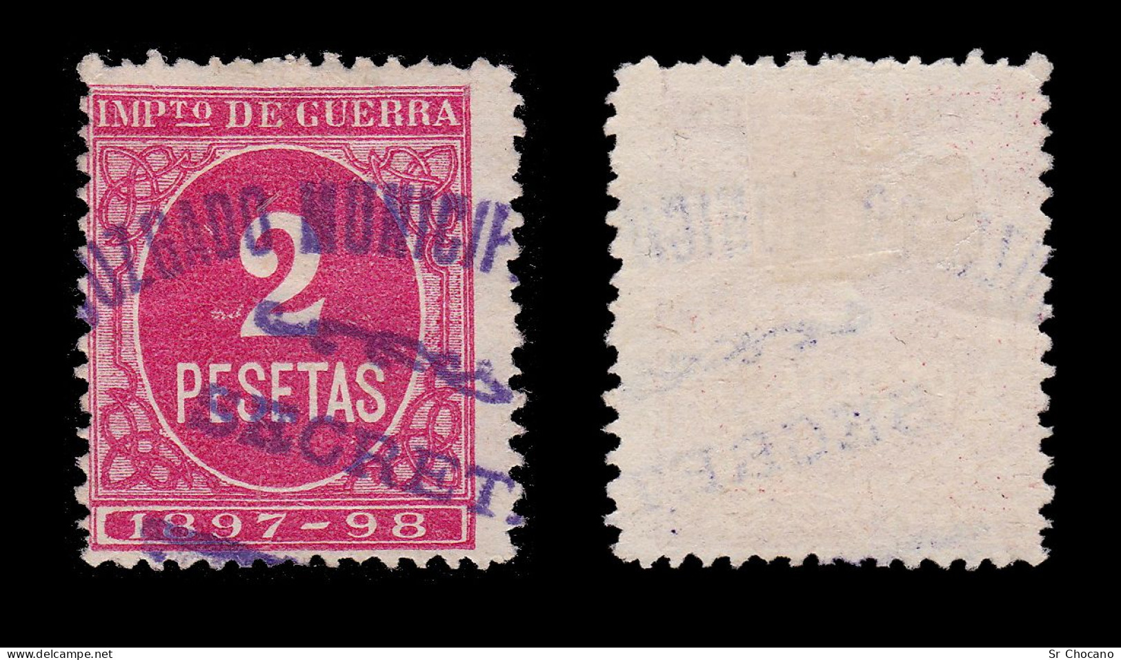 Alfonso XIII.1897-8.CIFRA Rosa.2p.Usado.Alemany 62 - Usados