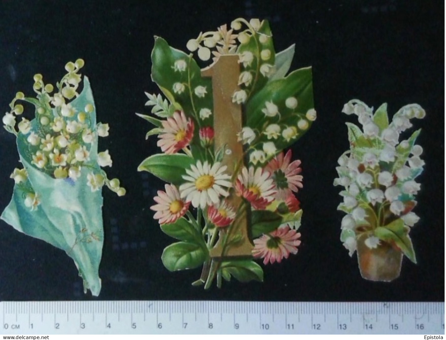►  Lot Muguet Du Premier Mai - Découpis époque Victorienne XIXe "Victorian Die-cuts" - Flowers