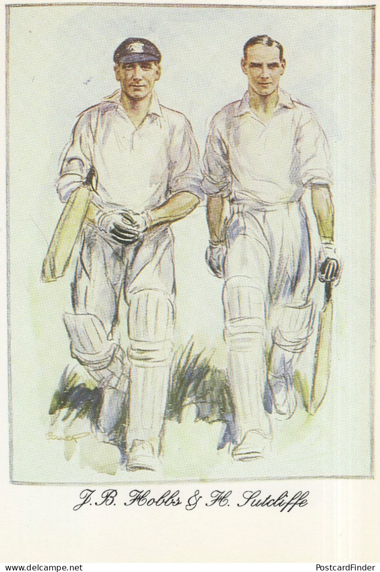 John Berry Hobbs Surrey England Cricket Painting Postcard - Cricket