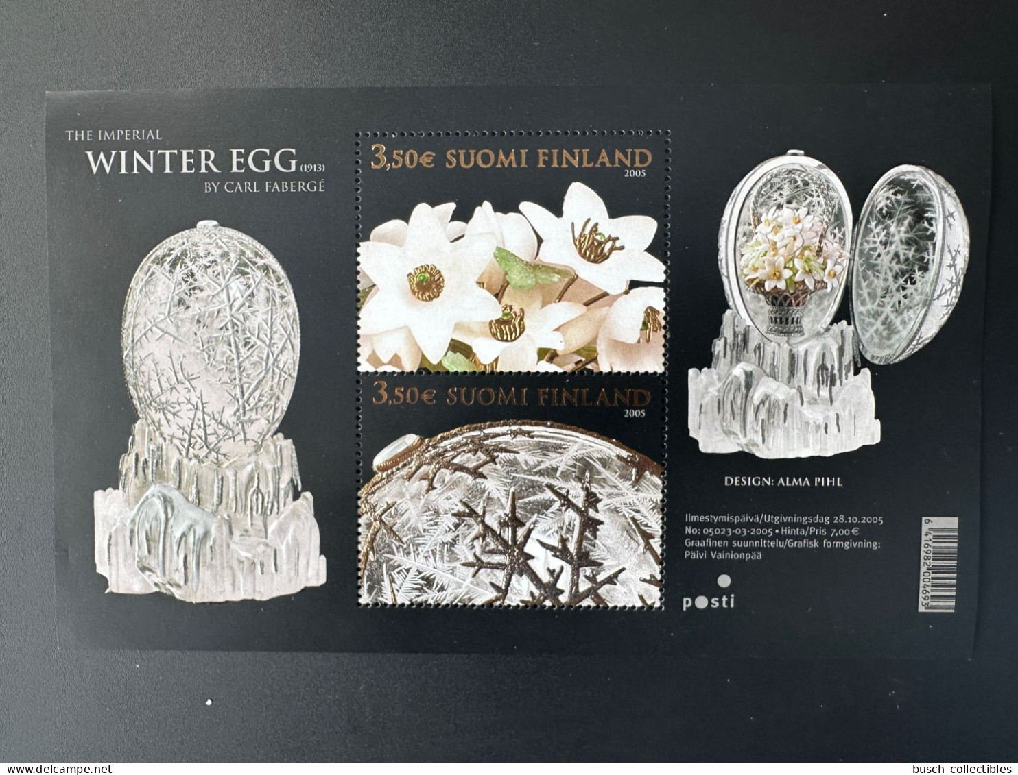 Suomi Finland 2005 Mi. Bl. 38 Gold / Silver The Imperial Winter Egg 1913 By Carl Fabergé - Blocks & Sheetlets