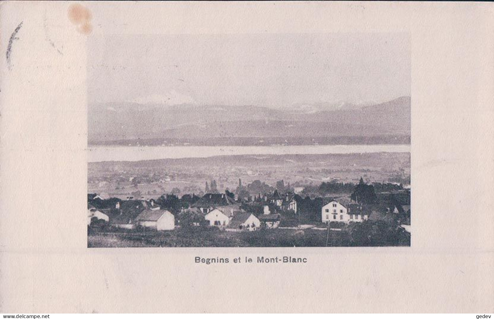 Begnins VD Et Le Mt Blanc (21.8.1917) - Begnins