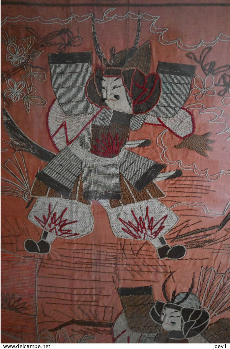 Broderie Japonaise 19ème Siècle Sur Soie - Aziatische Kunst