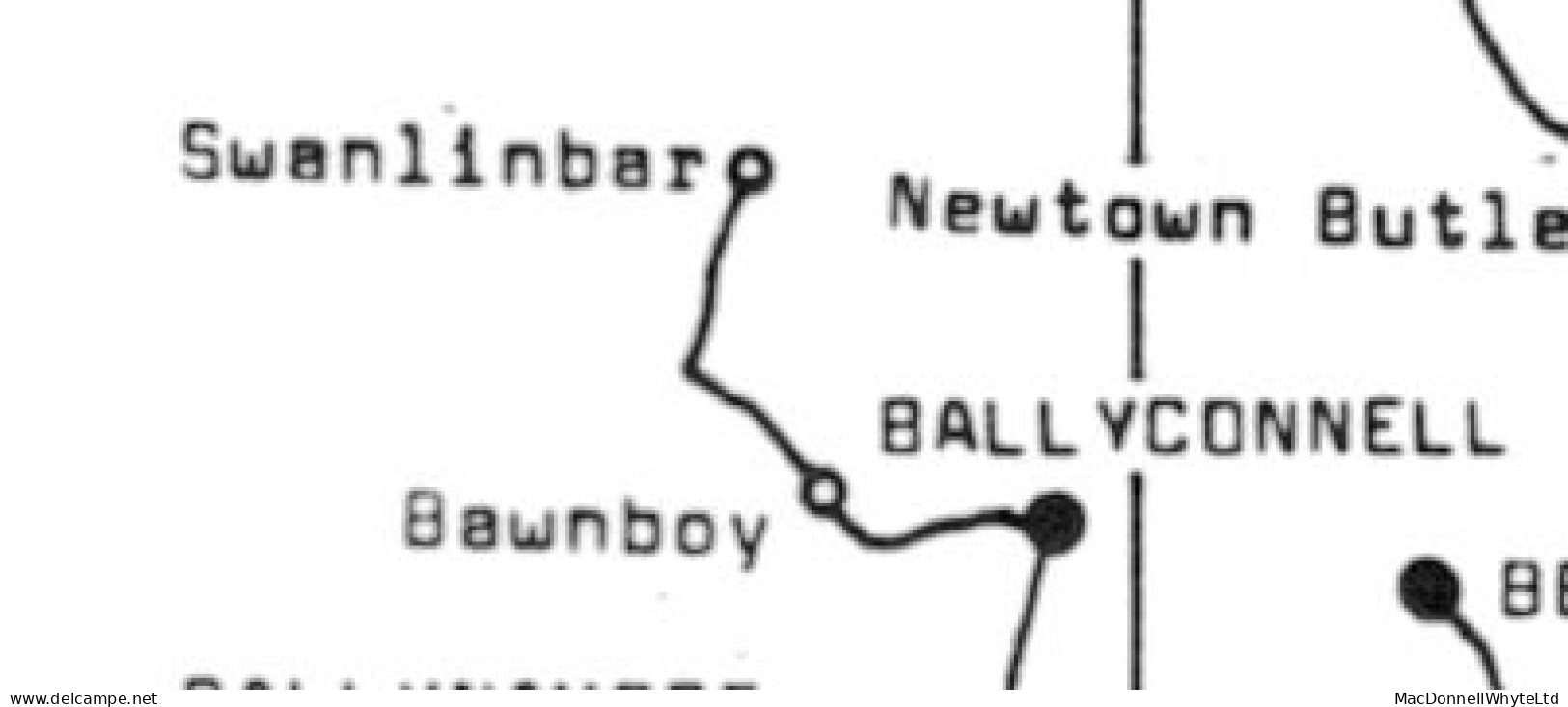 Ireland Cavan 1838 Letter Swanlnbar To Dublin With BALLYCONNELL/PENNY POST And Clear RH "No1" Of Swanlinbar In Red - Vorphilatelie