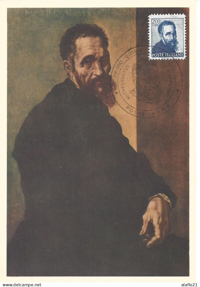 ITALIE - CARTE MAXIMUM - Yvert N° 842 - AUTOPORTRAIT De MICHEL ANGE - Cartas Máxima