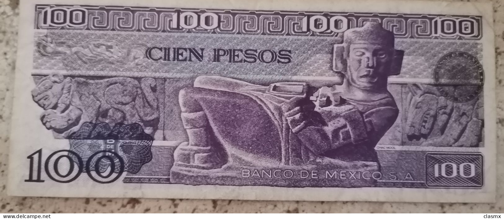 Mexico Purple Bill Venustiano Carranza Revolution People  Back THE CHAC MOOL Chichen Itza - Altri – America