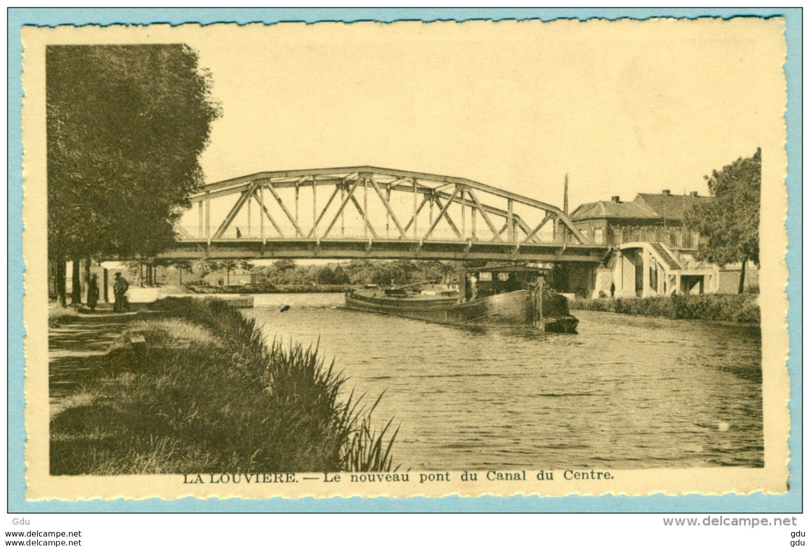 La Louvière  " Nouveau Pont " Sépia /  Neuve / état Parfait - La Louvière