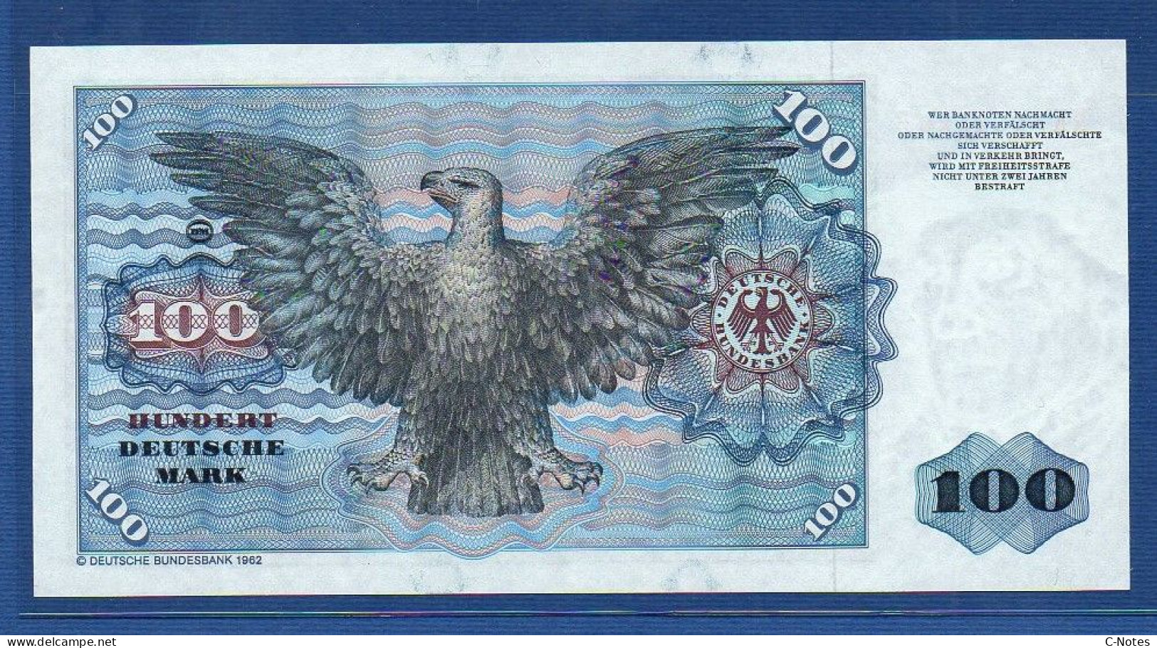 FEDERAL REPUBLIC OF GERMANY - P.34d – 100 Deutsche Mark 1980 XF/AUNC, S/n NK2283826B - 100 DM