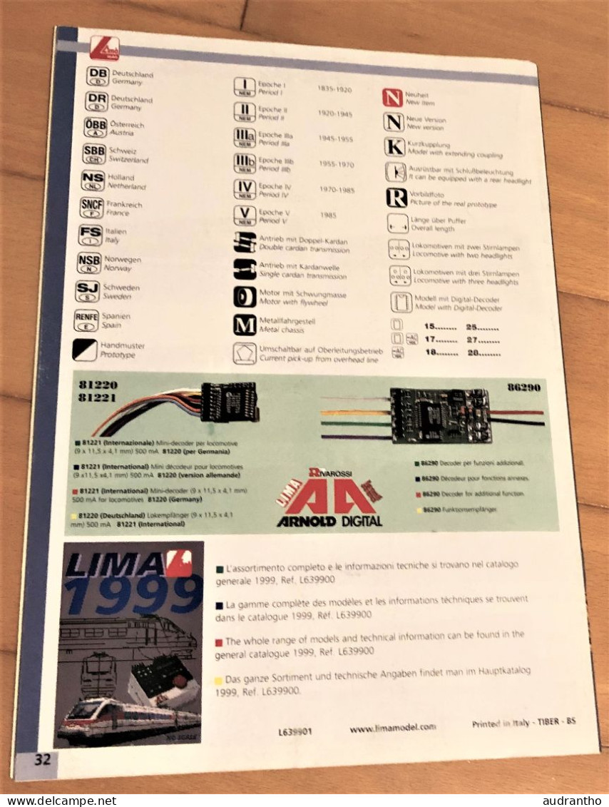 Catalogue LIMA Models HO SCALE 1999 - Frans