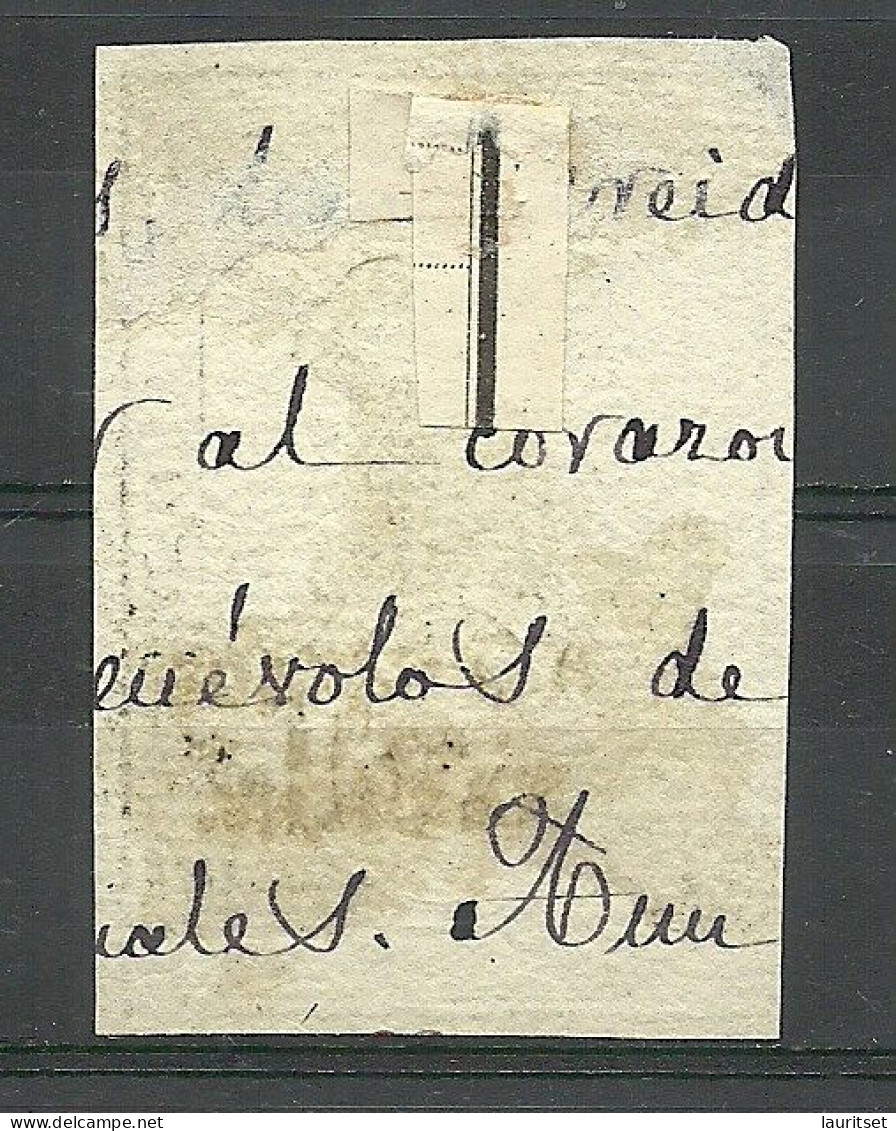 ESPANA Spain 1868 Sello 9 Paper Stamp 20 Cs De Eo OPT Habilitade De Nacion Revenue Tax  Lion Löwe - Fiscali-postali