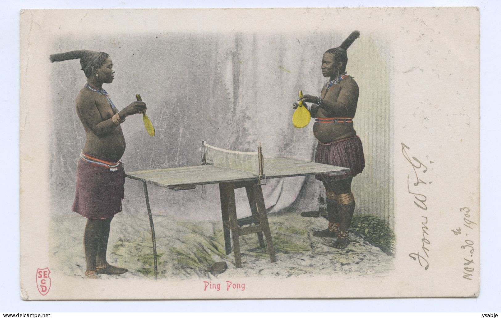 Ping Pong Tafeltennis - Afrika - 1903 - Table Tennis