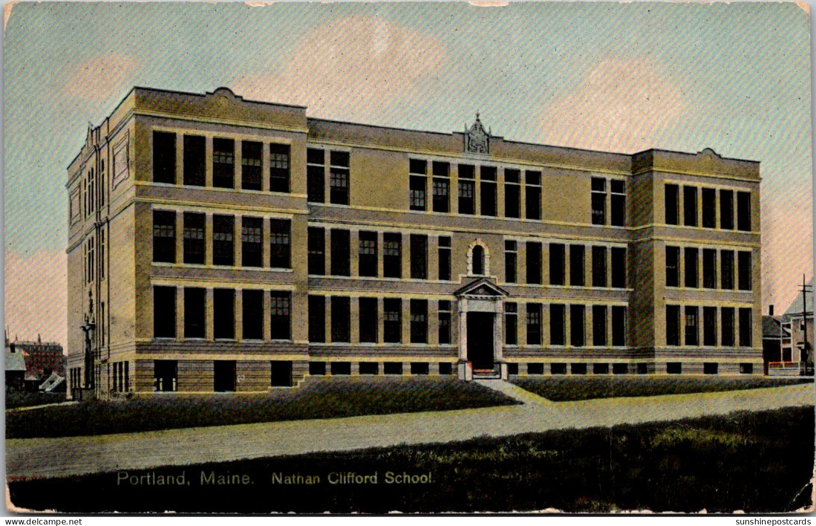 Maine Portland Nathan Clifford School 1909 - Portland
