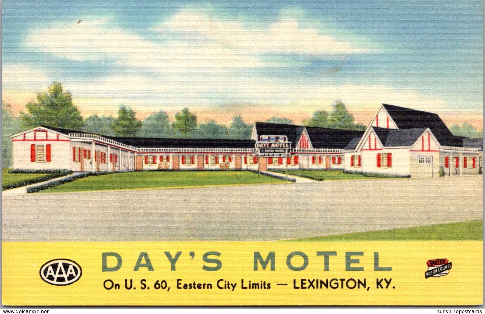 Kentucky Lexington Day's Motel Curteich - Lexington
