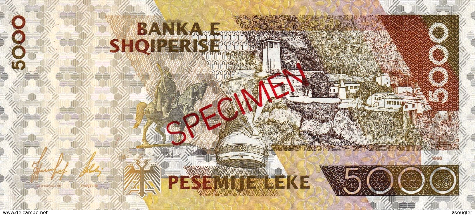 Albania 5000 LEKE 1996 UNC SPECIMEN "free Shipping Via Registered Air Mail" - Albania