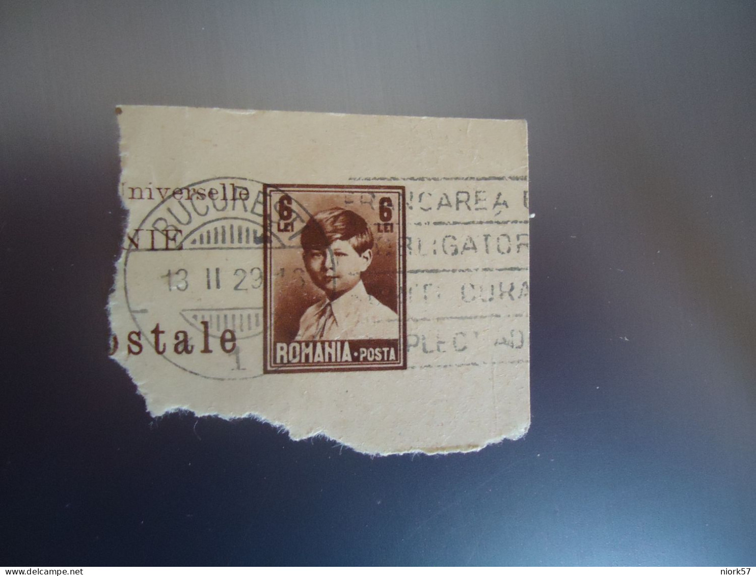 ROMANIA   USED ON PAPER   STAMPS 1929  SLOGAN  WITH POSTMARK  BUCURESTI 1929 - Postmark Collection