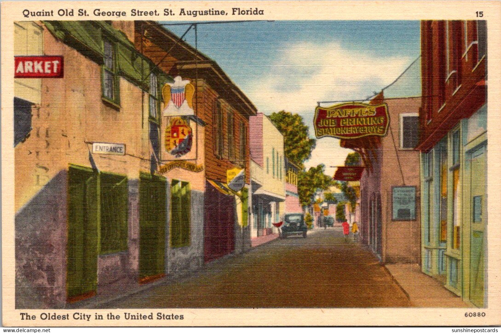 Florida St Augustine Quaint Old St George Street - St Augustine