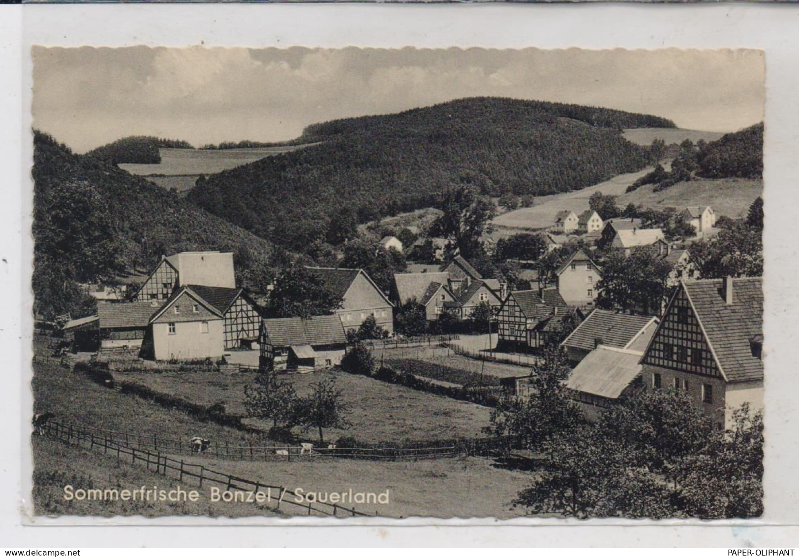 5940 LENNESTADT - BONZEL, Blick Auf Den Ort - Lennestadt