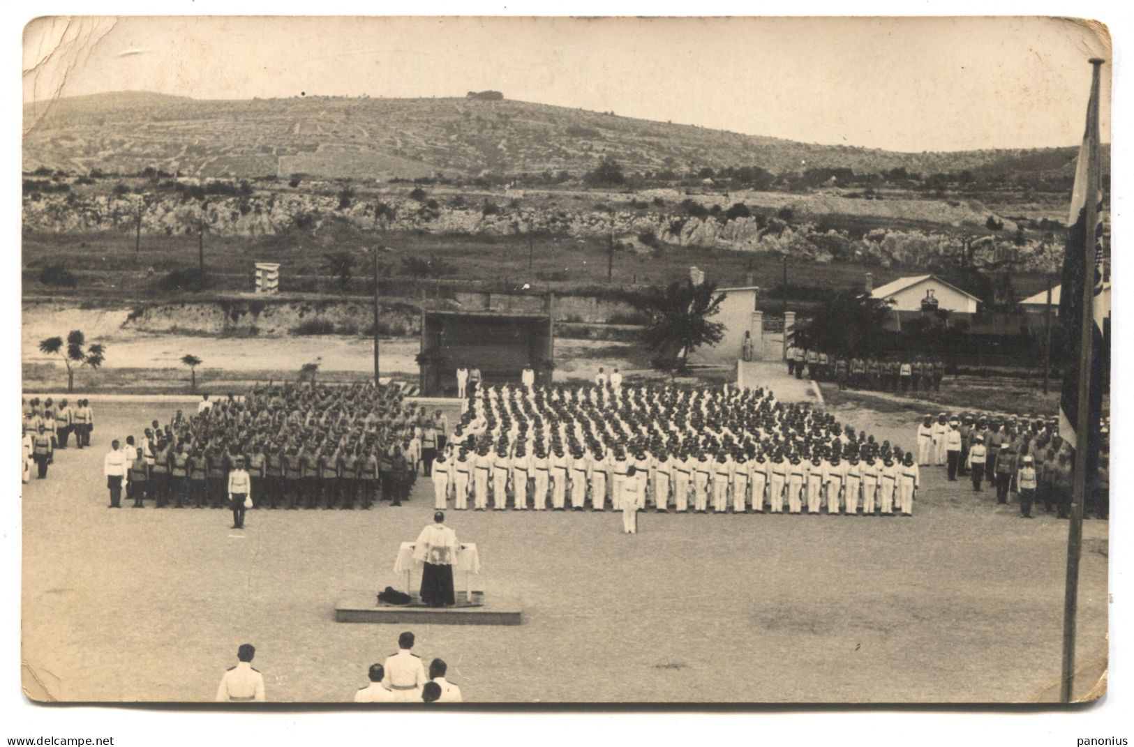 Kingdom Of Yugoslavia - Navy Kriegsmarine Oath, Šibenik Real Photo Format PC, Year 1930s - Uniformes