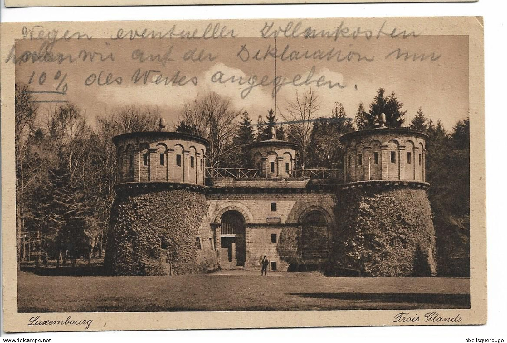 LUXEMBOURG  TROIS GLANDS  GENRE CHATEAU EN 1934 - Berdorf