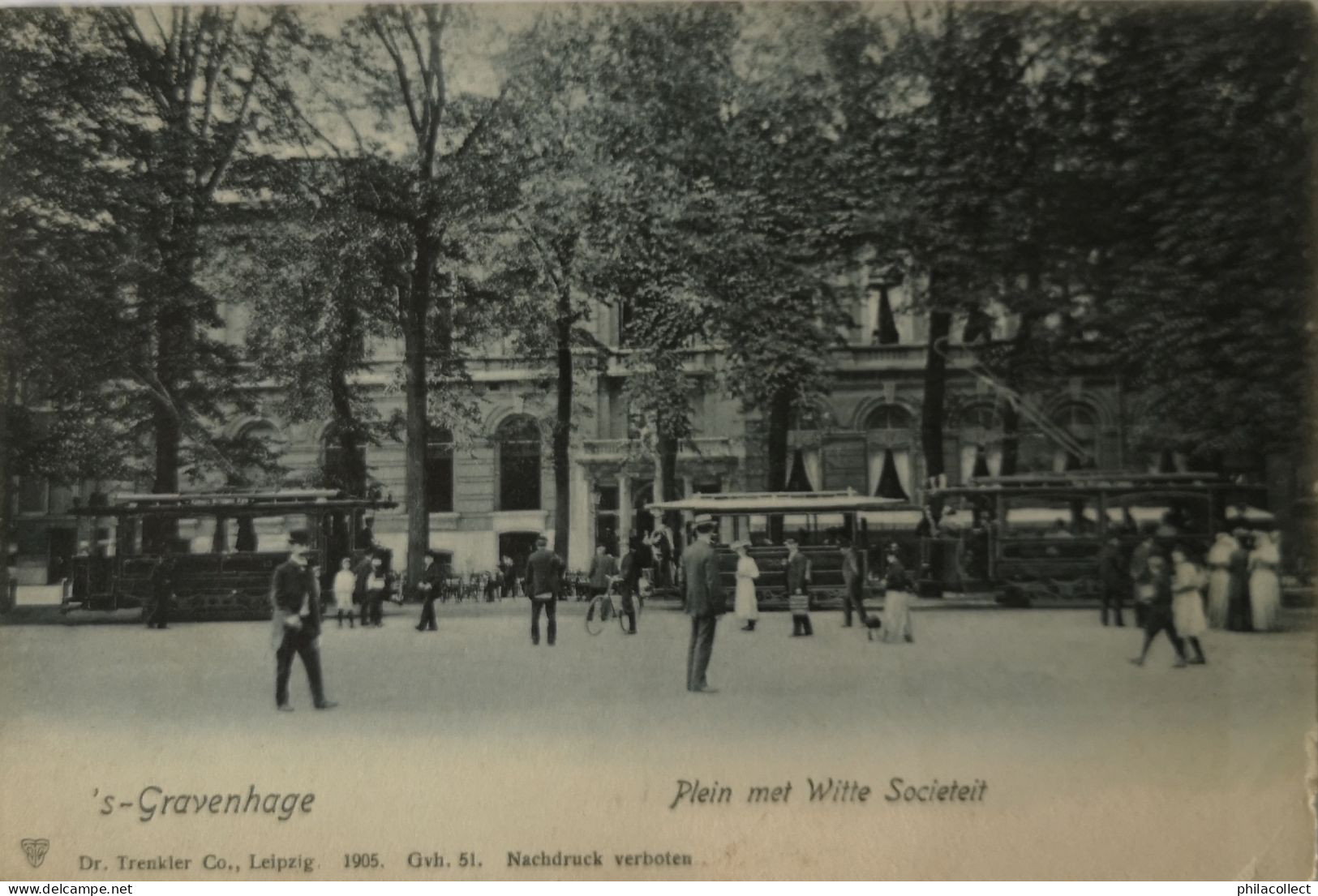 's Gravenhage (Den  Haag)  Plein En Witte Sociëteit (Tram) 1905 - Den Haag ('s-Gravenhage)