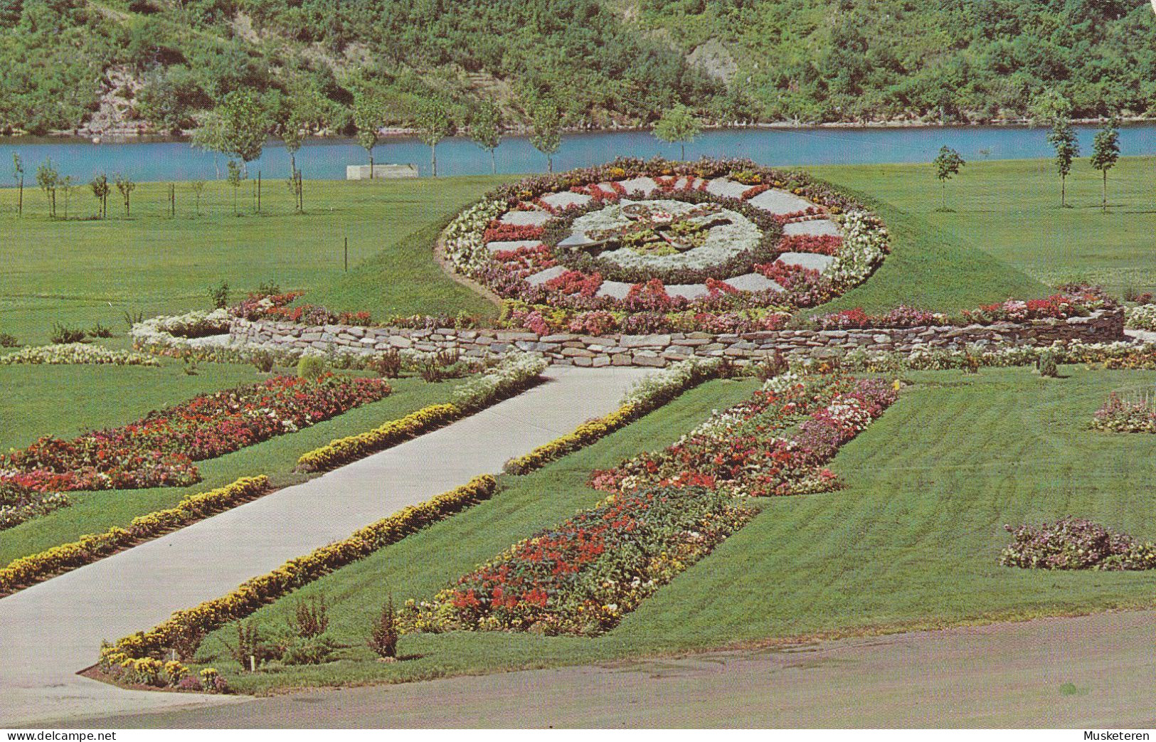 Canada CPA Floral Clock New Brunswick Electric Power Commission Beechwood FREDERICTON 1967 NEW YORK USA (2 Scans) - Fredericton