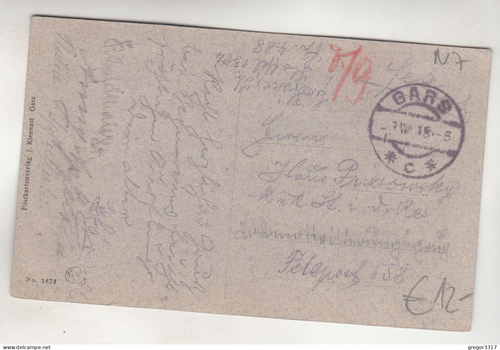 C8351) GARS Am KAMP - Hauptplatz -  - Feldpost 1918 - Gars Am Kamp