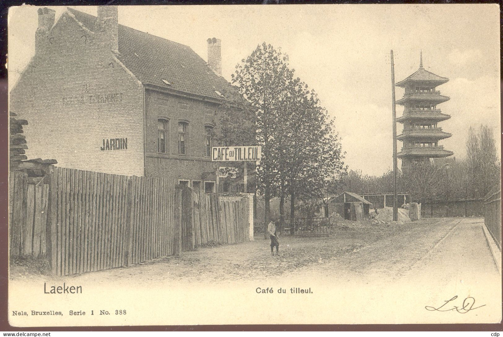 Cpa Laeken  Café Du Tilleul  1905 - Cafés, Hôtels, Restaurants