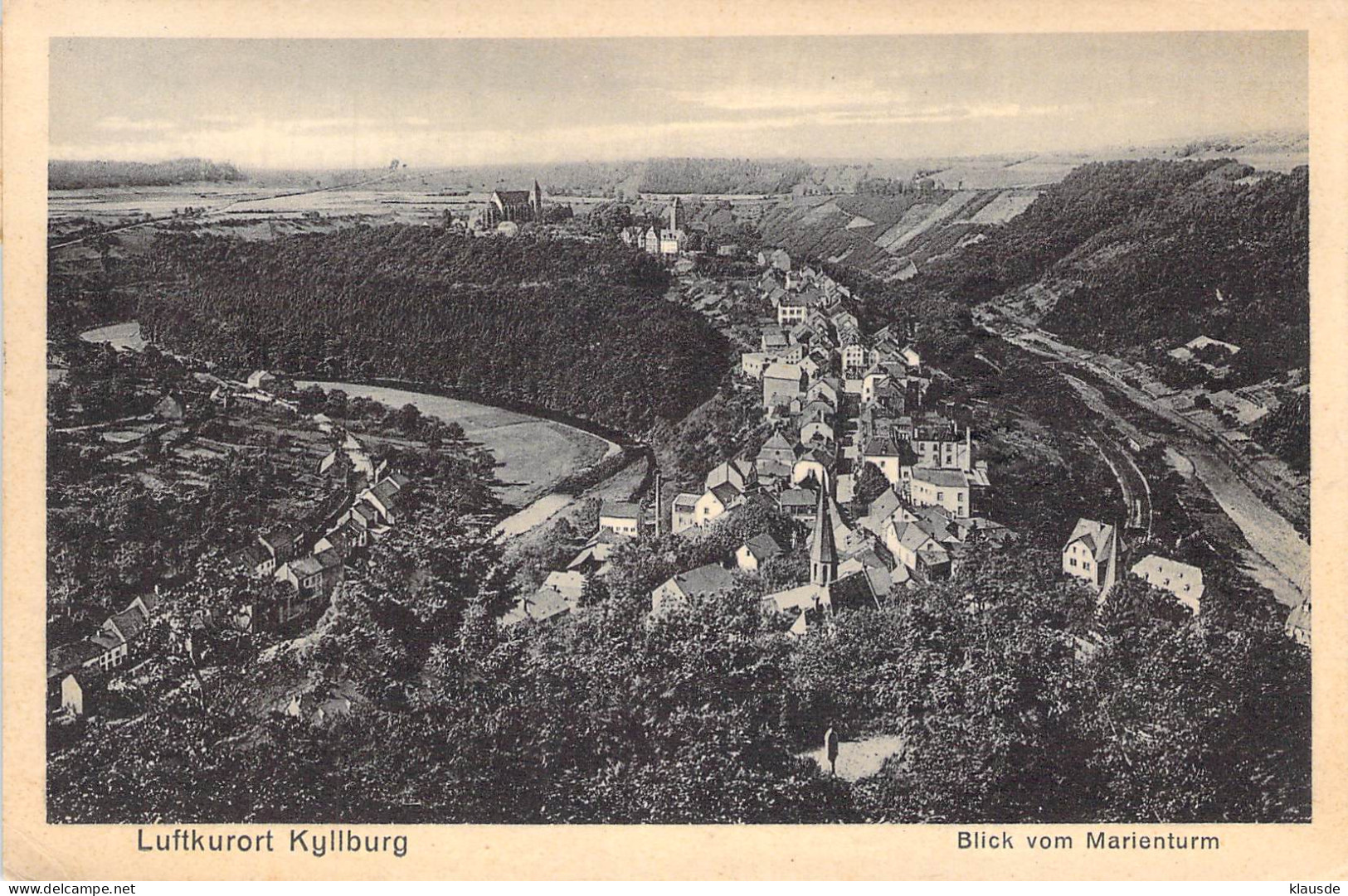 Kyllburg - Blick Vom Marienturm Gel.1927 Bahnpost - Bitburg