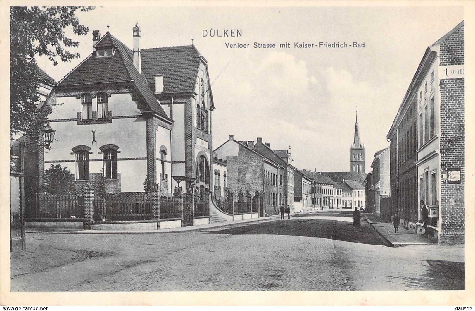 Dülken (Viersen) - Venloerstrasse Mit Kaiser-Friedrich-Bad Gel.1909 - Viersen