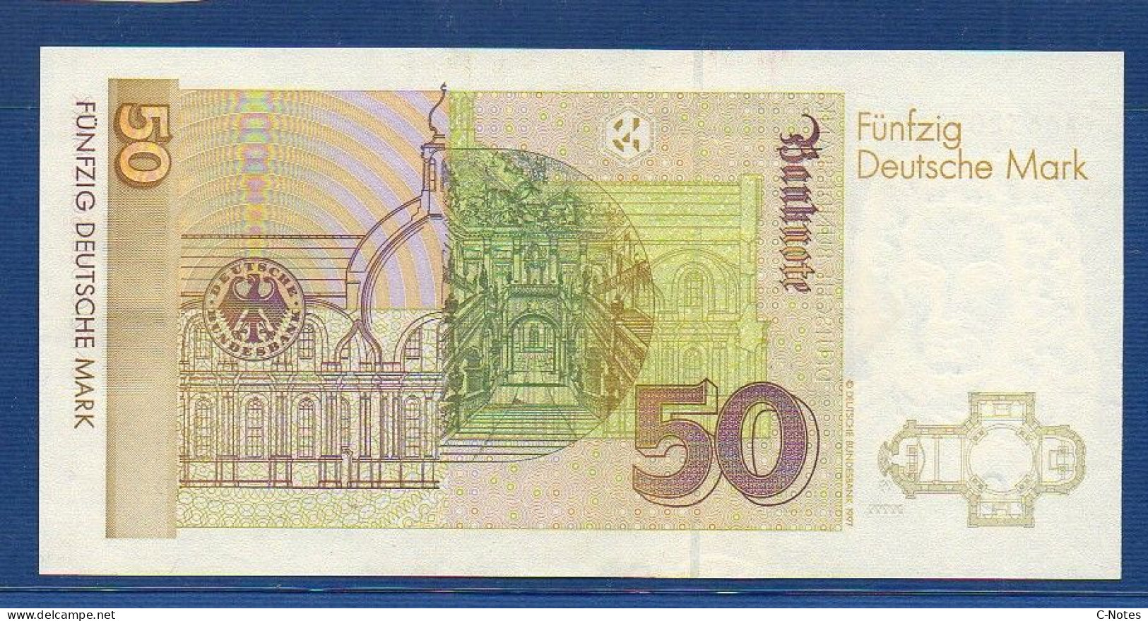 FEDERAL REPUBLIC OF GERMANY - P.45 – 50 Deutsche Mark 1996 UNC, S/n YA6632029G0 - REPLACEMENT - 50 DM