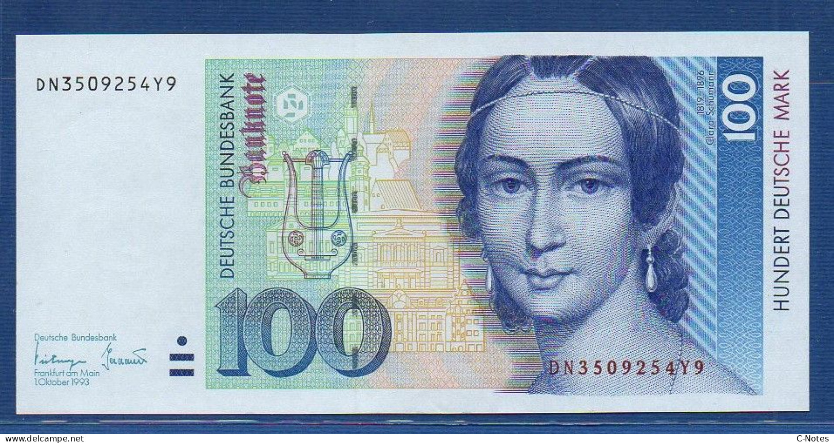 FEDERAL REPUBLIC OF GERMANY - P.41c – 100 Deutsche Mark 1993 UNC, S/n DN3509254Y9 - 100 DM