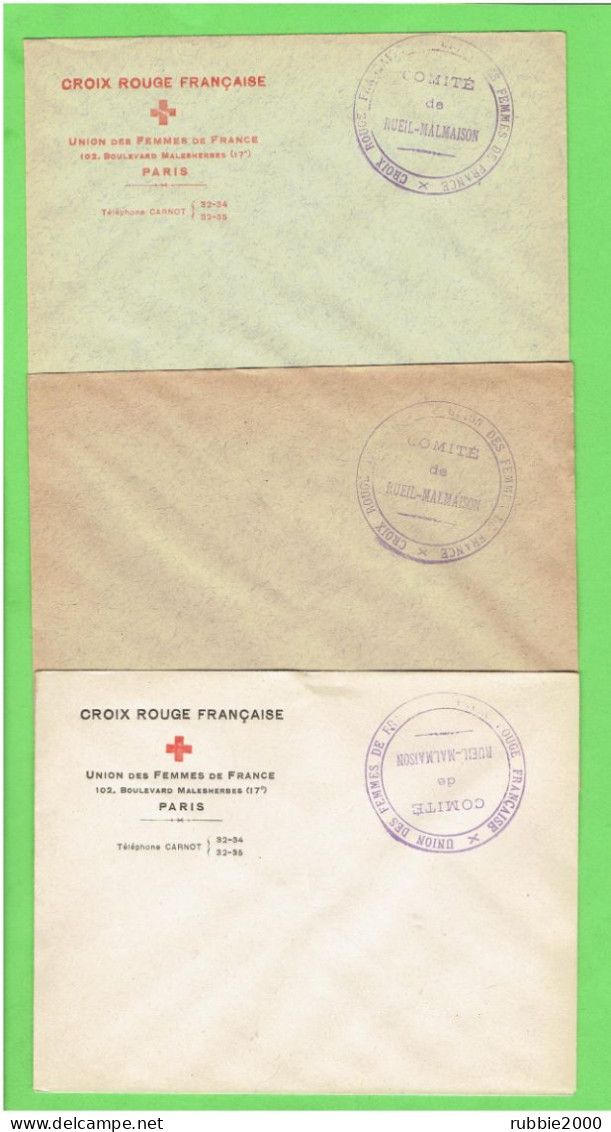 GUERRE 1914 1918 CROIX ROUGE FRANCAISE UNION DES FEMMES DE FRANCE COMITE DE RUEIL MALMAISON INFIRMIERE MEDECIN - Documents