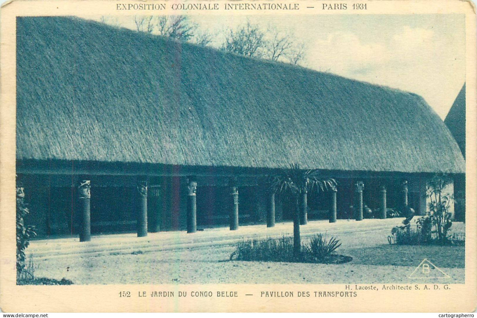 France Paris 1931 Exposition Coloniale Internationale Le Jardin Du Congo Belge Pavillon Des Transports - Tour Eiffel