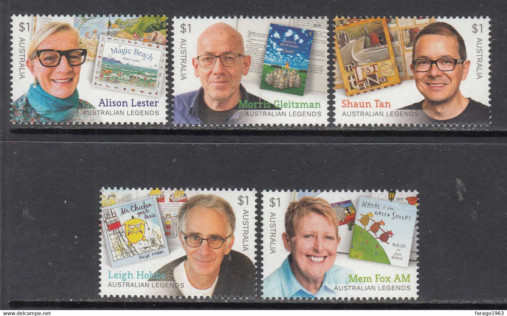 2019 Australia  Legends Children's Books Writers  Complete Set Of 5 MNH @ BELOW FACE VALUE - Mint Stamps