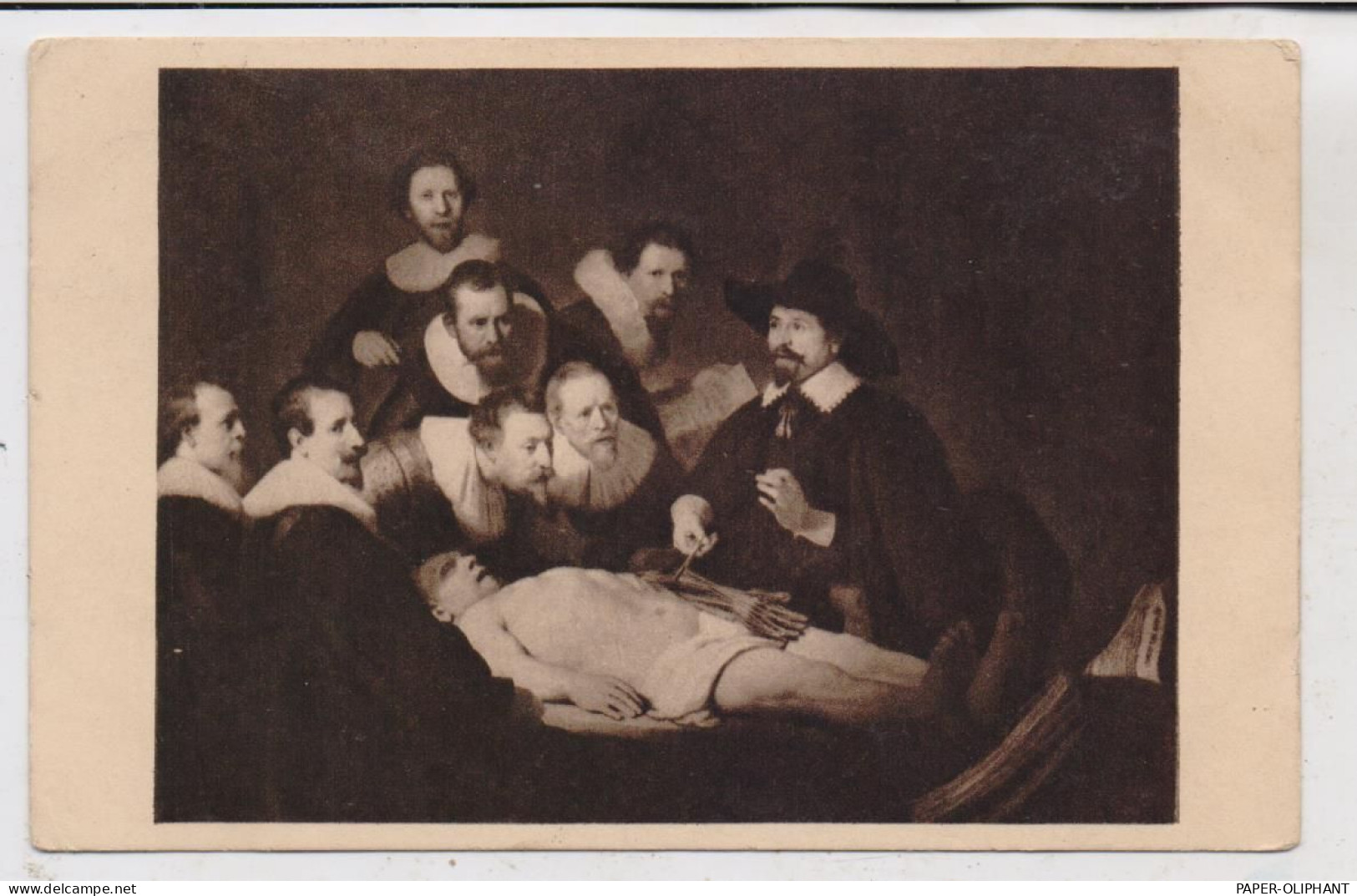 MEDIZIN - OBDUKTION / ANATOMIE, Künstler-Karte Rembrandt, Poststempel Danzig - OLIVA, 1912 - Santé