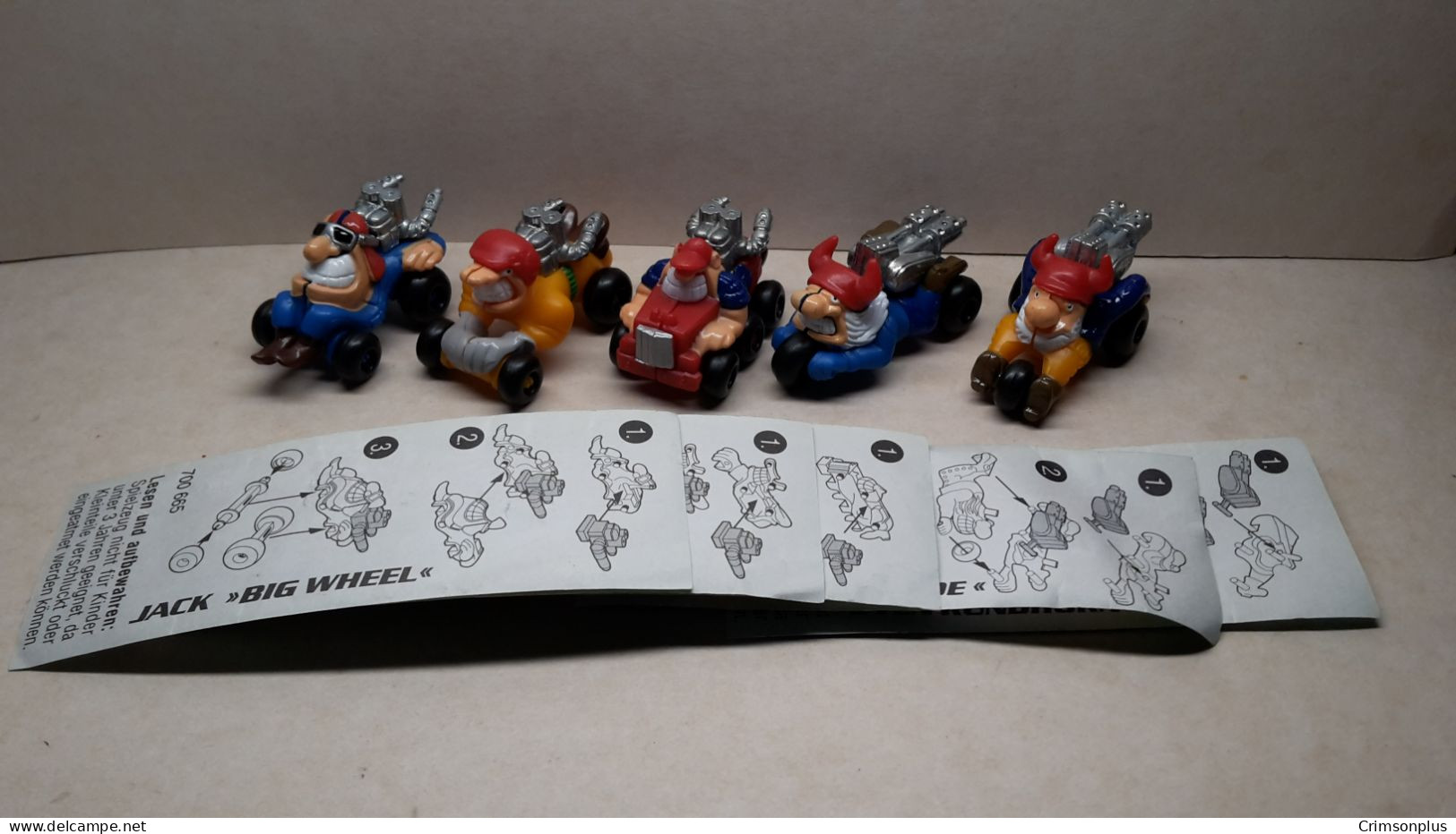 1996 Ferrero - Kinder Surprise - 700665, 700738, 700762, 700797 & 700827 - Dragster Racing - Complete Set + 5 BPZ's - Monoblocs