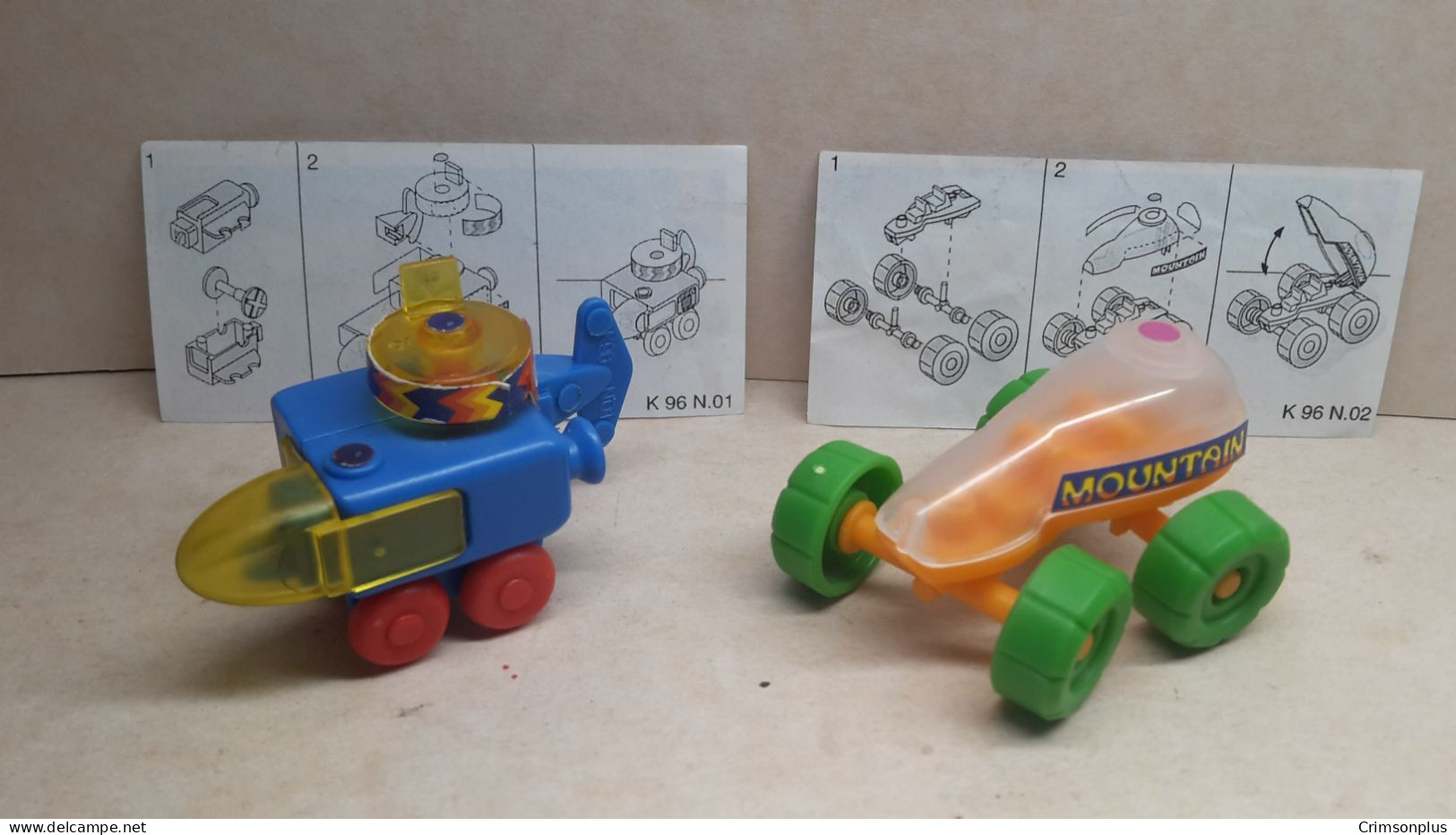 1996 Ferrero - Kinder Surprise - K96 1 & 2 - Space Vehicles - Complete Set + 2 BPZ's - Monoblocs