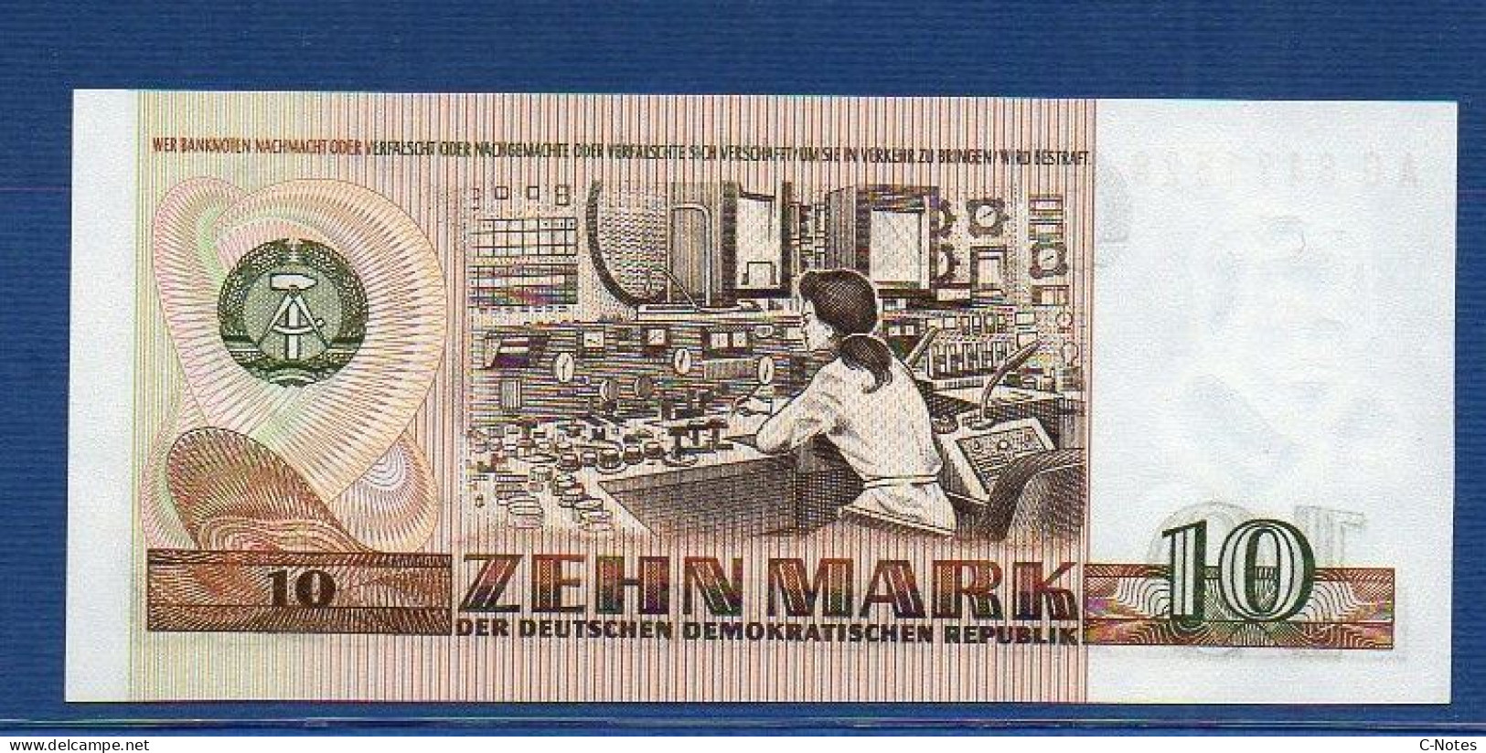 GERMANY - DEMOCRATIC REPUBLIC -  P.28b – 10 Mark 1971 UNC, S/n AG8471528 - 10 Mark