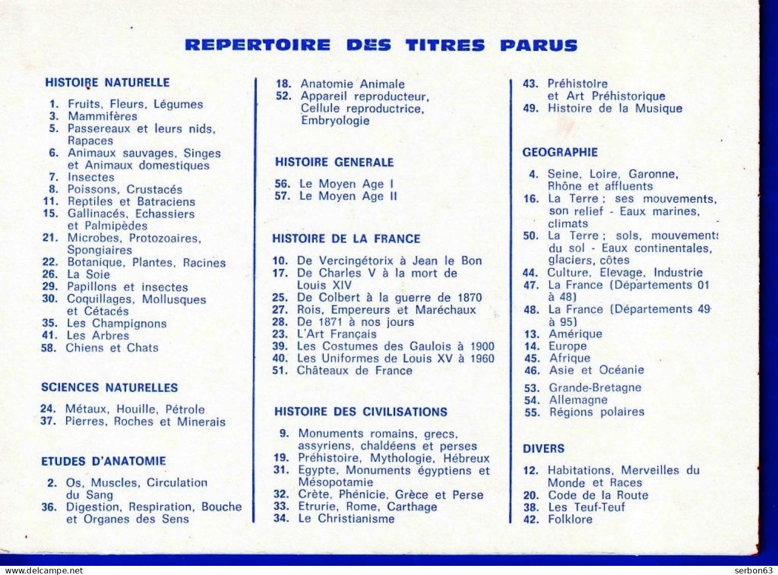 VOLUMÉTRIX LIVRET ÉDUCATIF NEUF N° 8 HISTOIRE NATURELLE POISSONS - CRUSTACÉS VOIR NOTRE SITE Serbon63 - Andere Pläne