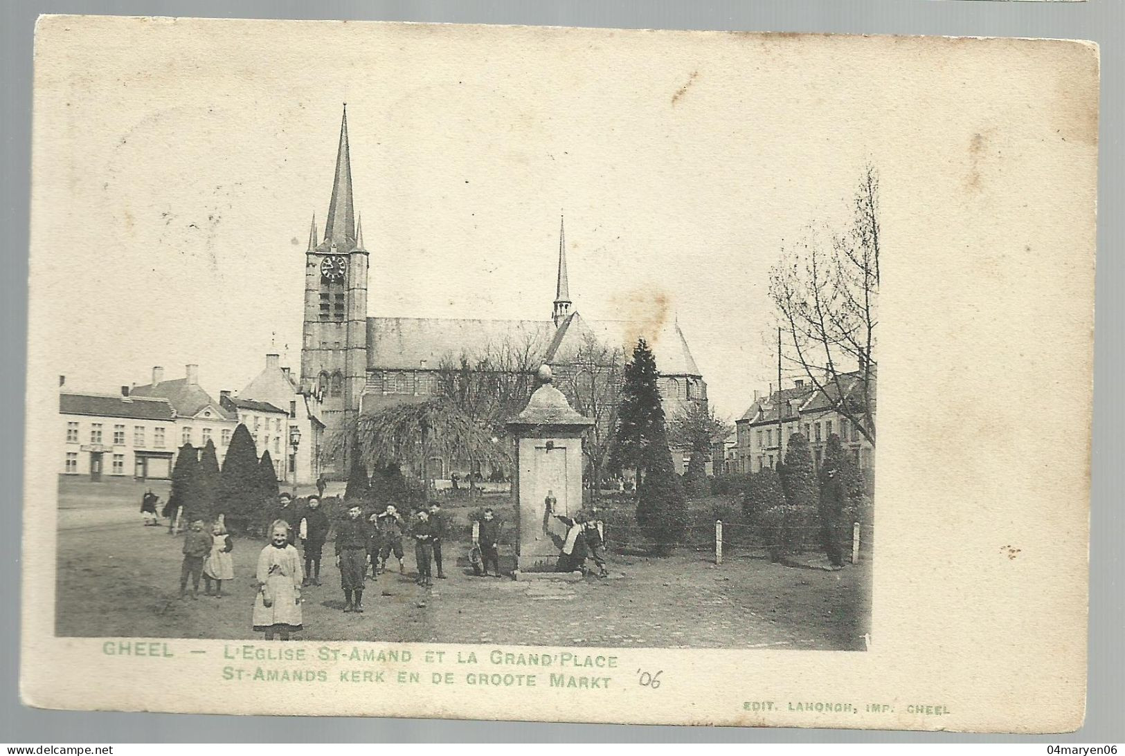 ***  GHEEL  ***  -  St - Amands Kerk En De Groote Markt  -    Zie / Voir Scan's - Geel