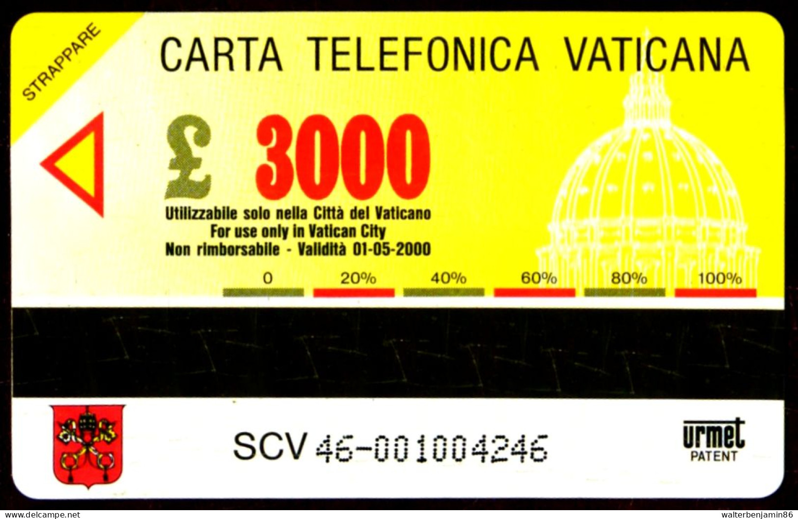 G VA 46 C&C 6046 SCHEDA TELEFONICA NUOVA MAGNETIZZATA VATICANO MILIONESIMA CARTA - Vatikan