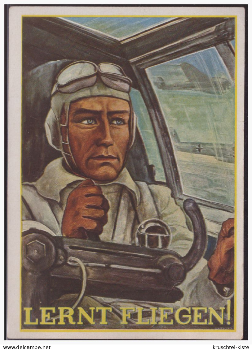 Dt.- Reich (003978) Propagandakarte Lernt Fliegen, HSFR Karte, Ungebraucht - Voertuigen