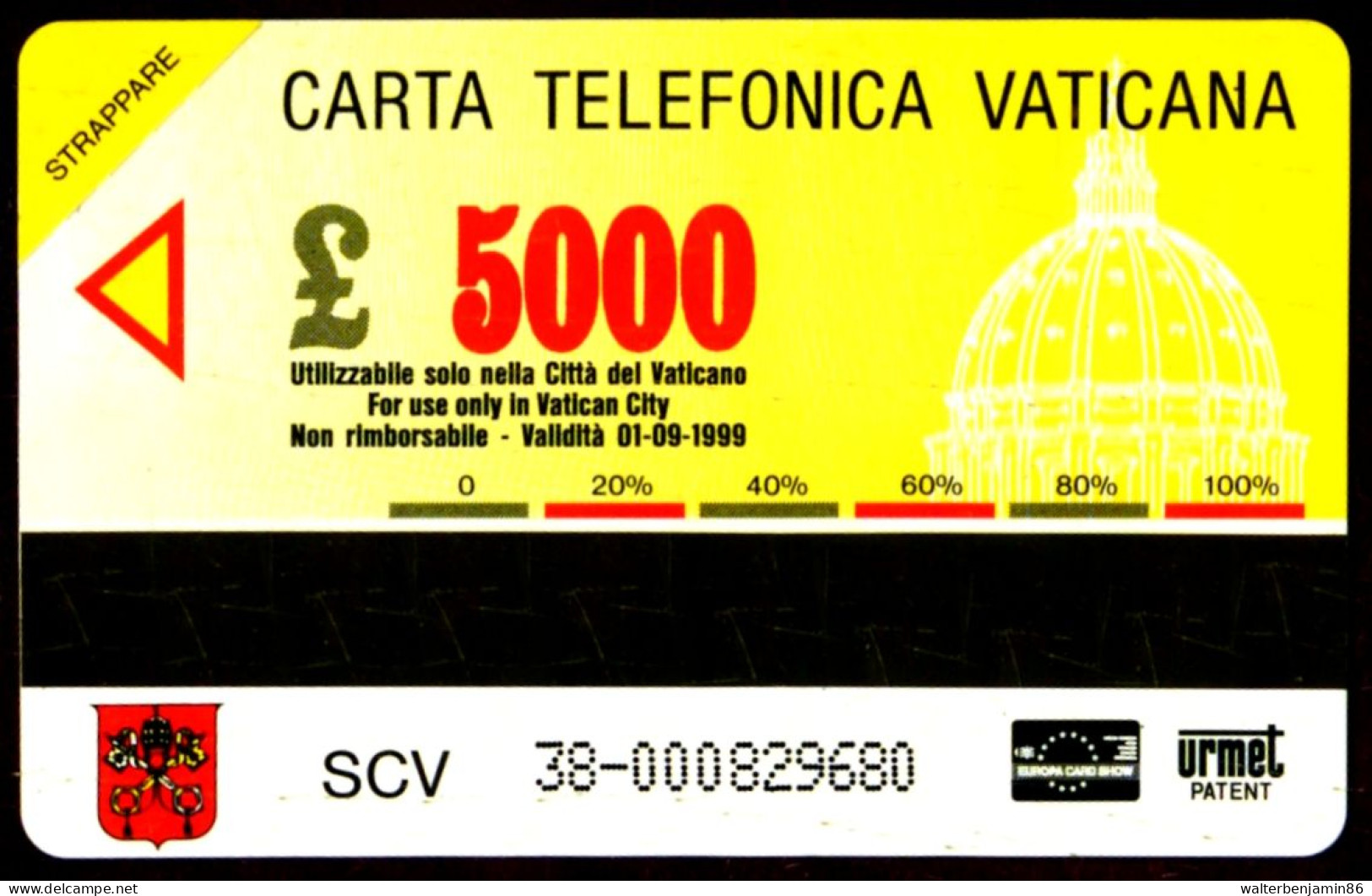 G VA 38 C&C 6038 SCHEDA TELEFONICA NUOVA MAGNETIZZATA VATICANO PAOLO VI - Vaticano