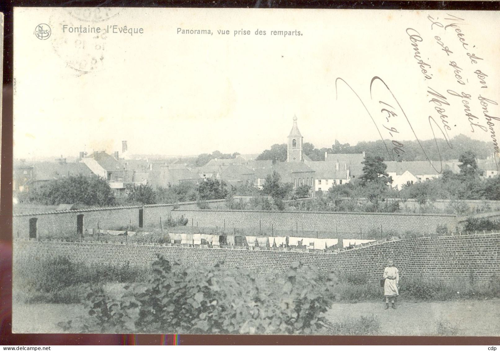 Cpa Fontaine L'évêque  1906 - Fontaine-l'Eveque