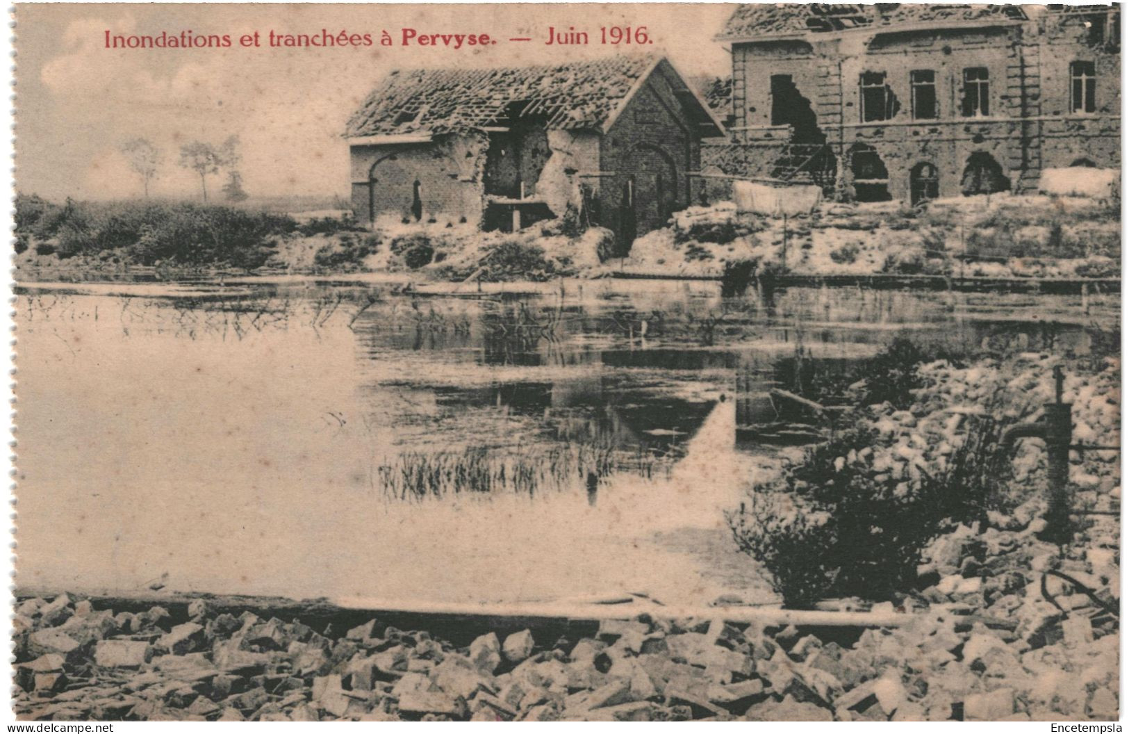 CPA Carte Postale Belgique Pervyse Inondation Et Tranchées Juin 1916  VM67259 - Diksmuide