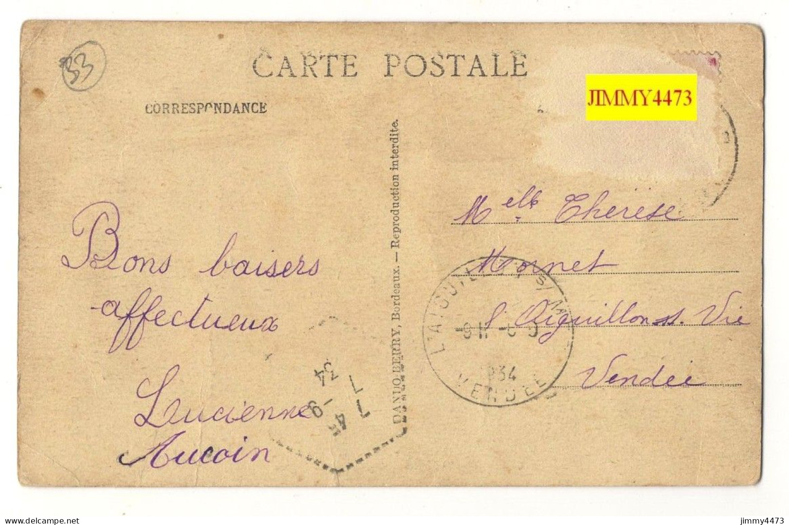 CPA - GRADIGNAN - L' Ecole Des Filles En 1934 - Edit. DABDO-BERRY Bordeaux - Gradignan