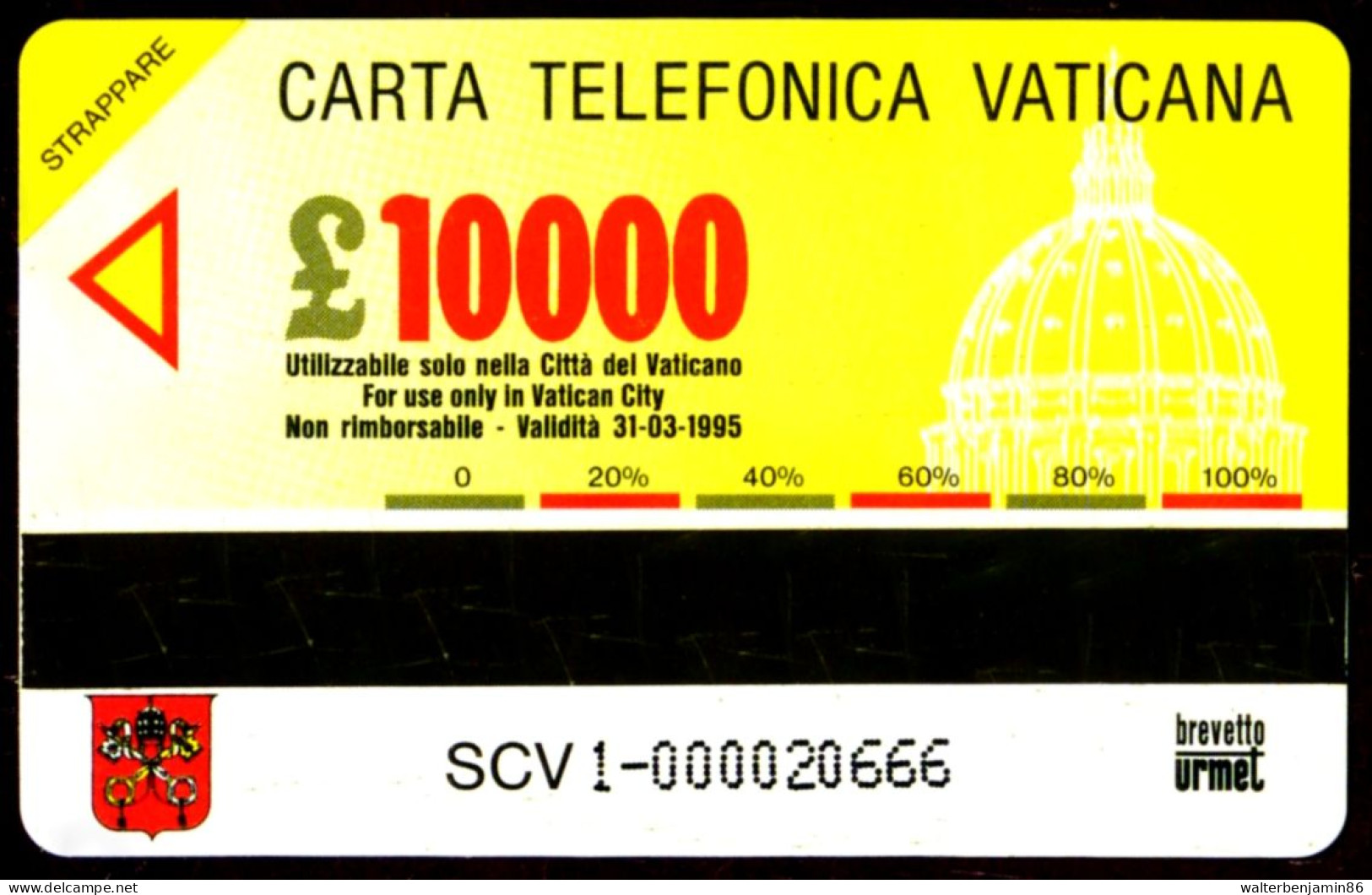 G VA 1 C&C 6001 SCHEDA TELEFONICA NUOVA MAGNETIZZATA VATICANO ASSISI PER LA PACE - Vaticano