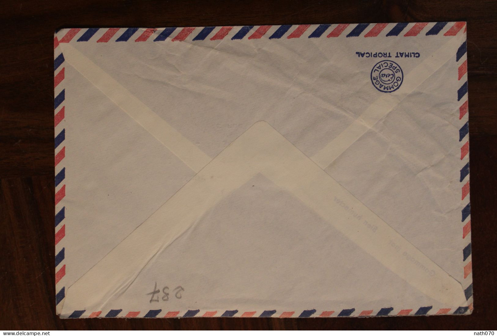 1973 Wallis Et Futuna France Direction De L'Enseignement Cover Pour Tulle Timbre Seul Flore Walisienne 27f Air Mail - Briefe U. Dokumente