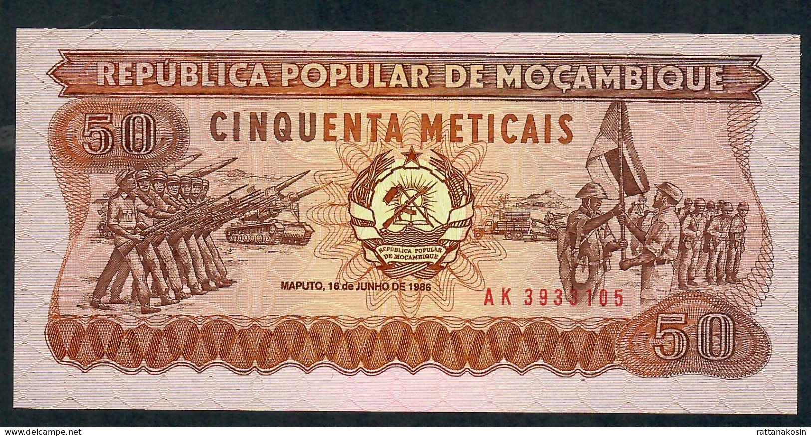 MOZAMBIQUE P129b 50 METICAIS 1986 #AK    UNC. - Moçambique